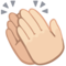 Clapping Hands - Medium Light emoji on Facebook